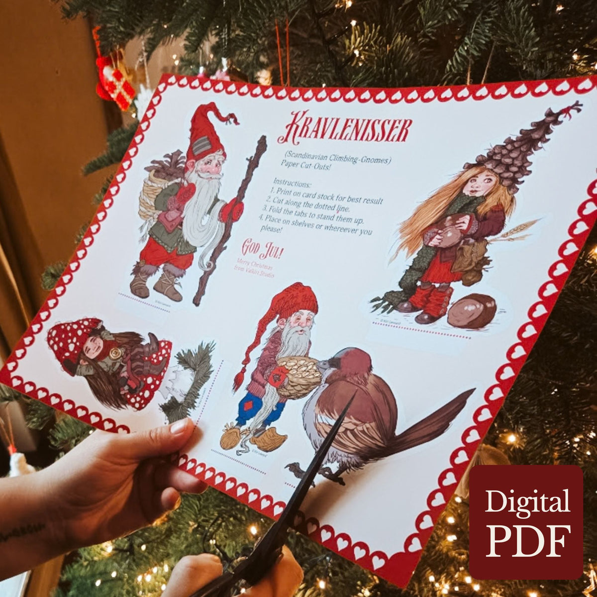 Printable: Scandinavian Christmas Gnomes