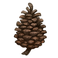 A brown pine cone illustration centered on a plain white background.